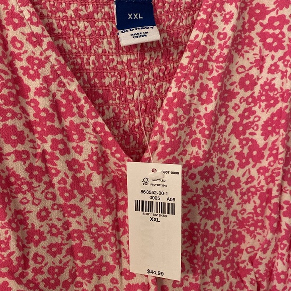 Pretty in pink floral dress, Old Navy, NWT, XXL. Perfect Fall, Spring & Summer! - Picture 3 of 4
